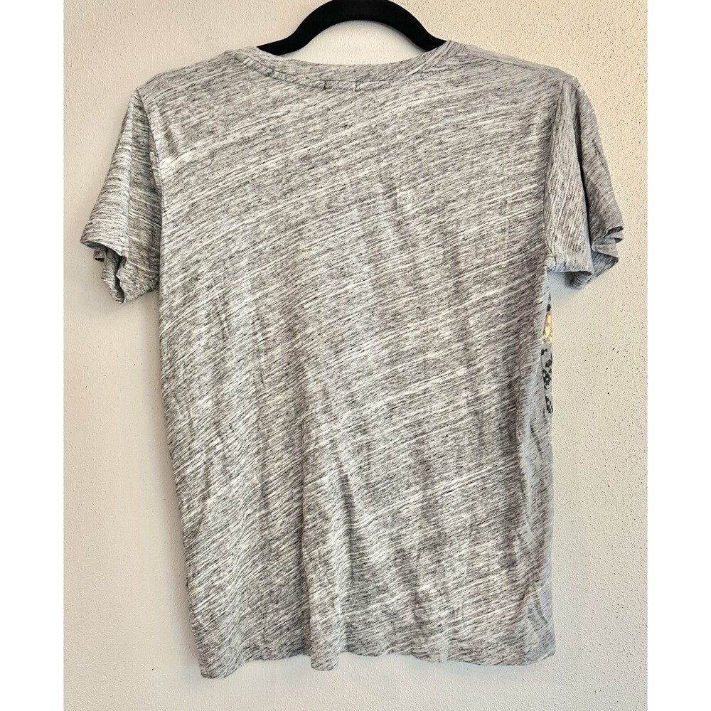 J Crew T-shirt Short Sleeve Tee Grey Metallic Dots Women's XXS - Picture 7 of 9